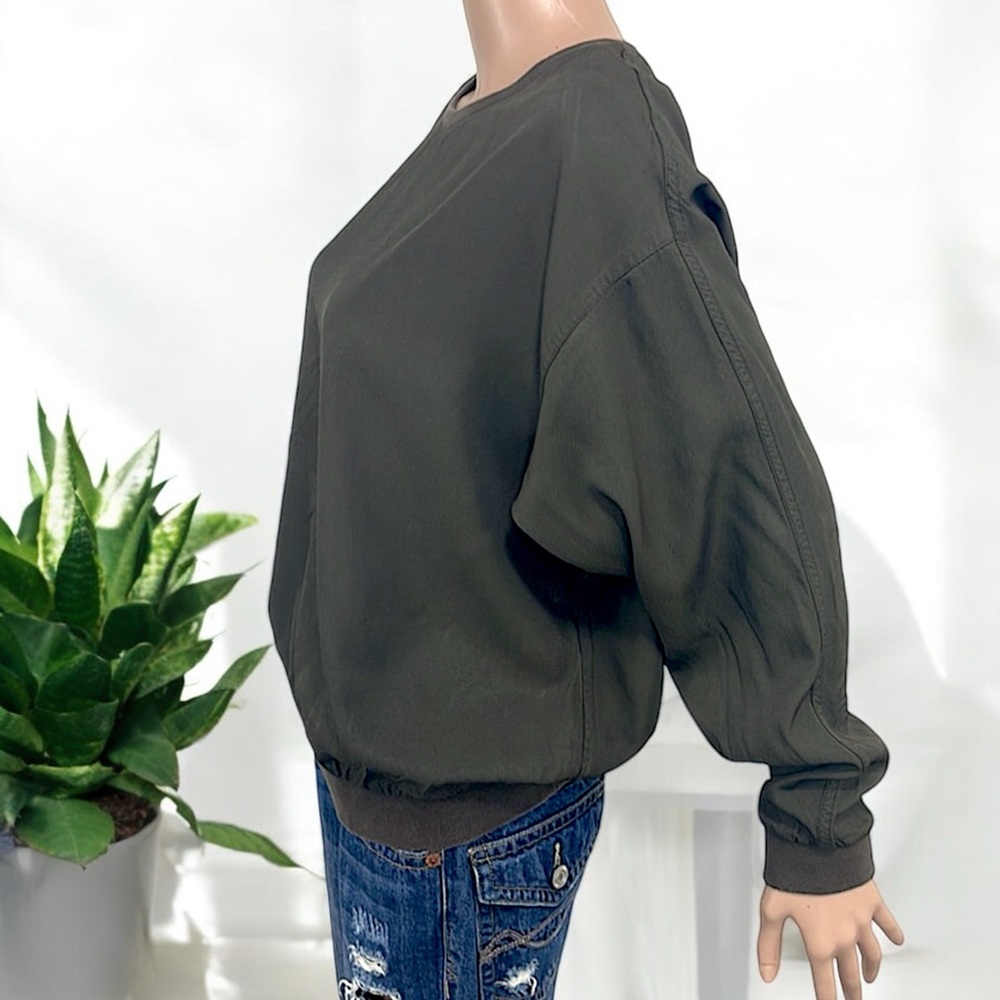 Uniqlo Women’s Green Twill Long Sleeve Top - Picture 9 of 16